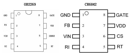 CR6842ÓëOB2269´ú»»Òý½Å¹¦ÄÜ