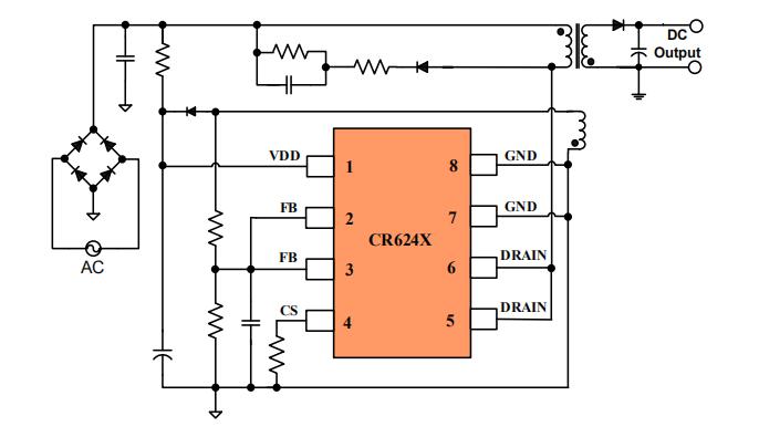 CR6245_5wԱ߷´À¡¿ØÖÆÐ¾Æ¬µç·ͼ